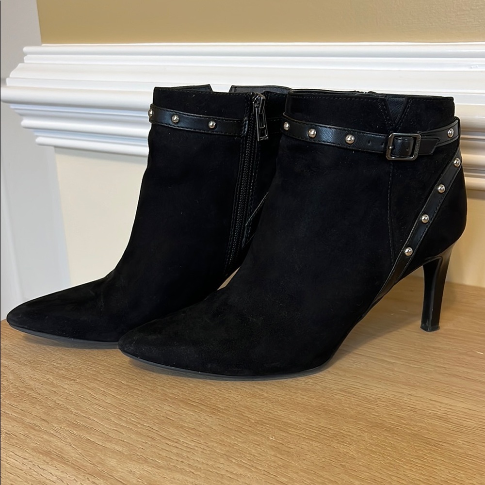 Sam & Libby Black Suede Ankle Boots